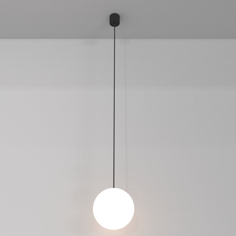 Maytoni Luna 1L hanglamp, zwarte LED D 20cm