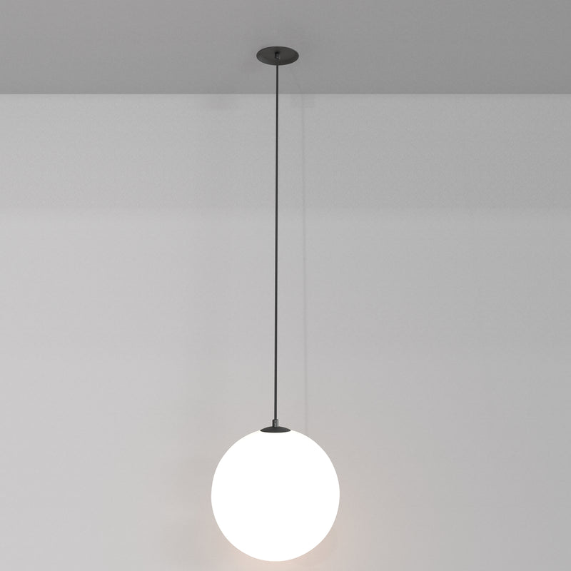 Maytoni Luna 1L pendant lamp, black LED D 20cm