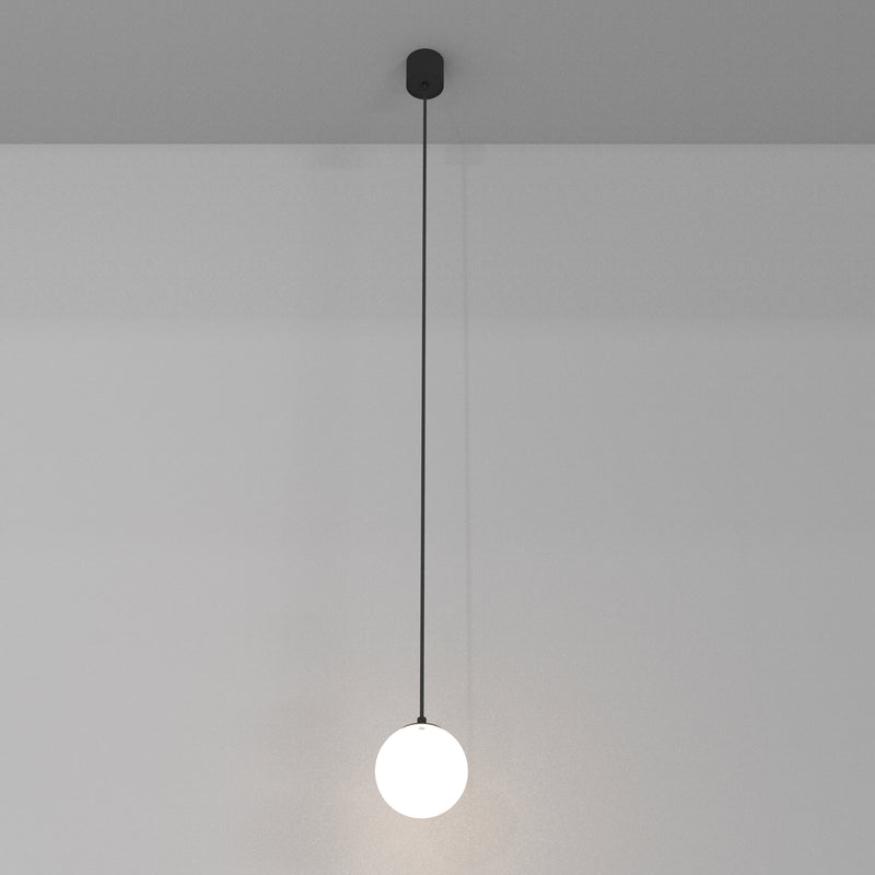 Maytoni Luna 1L pendant lamp, black LED D 10cm