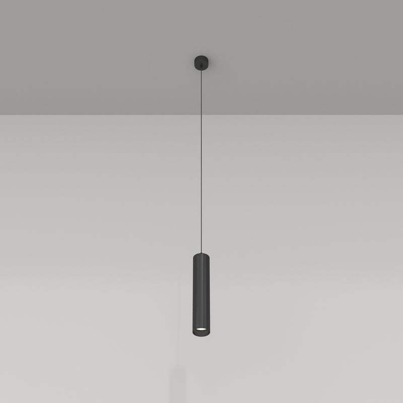 Maytoni Focus 1L pendant lamp, black GU10 D 6cm