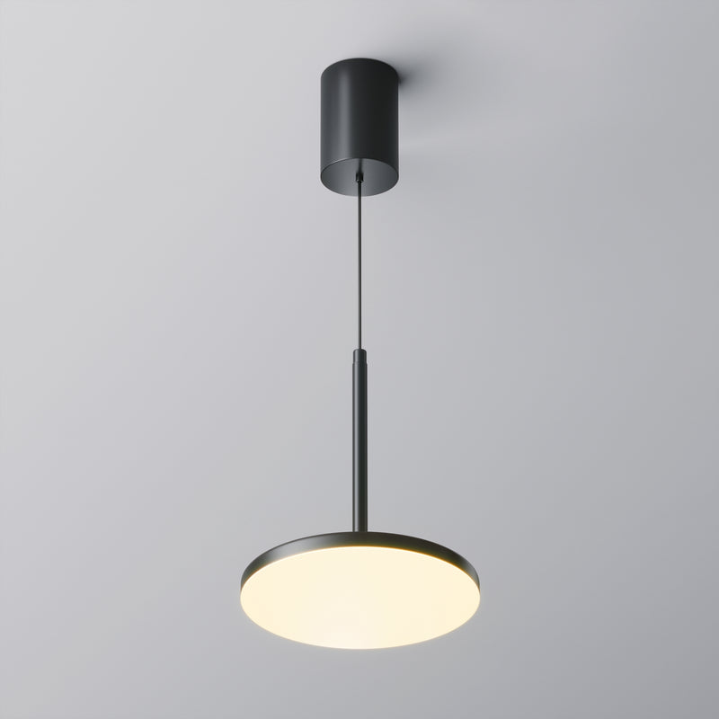 Maytoni Plato 1L pendant lamp, black LED D 18.5cm