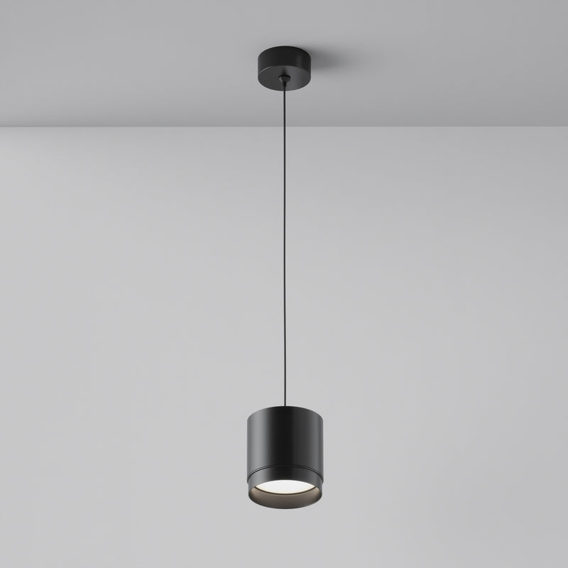 Maytoni Polar 1L ceiling pendant spot, black GX53 D 8.2cm