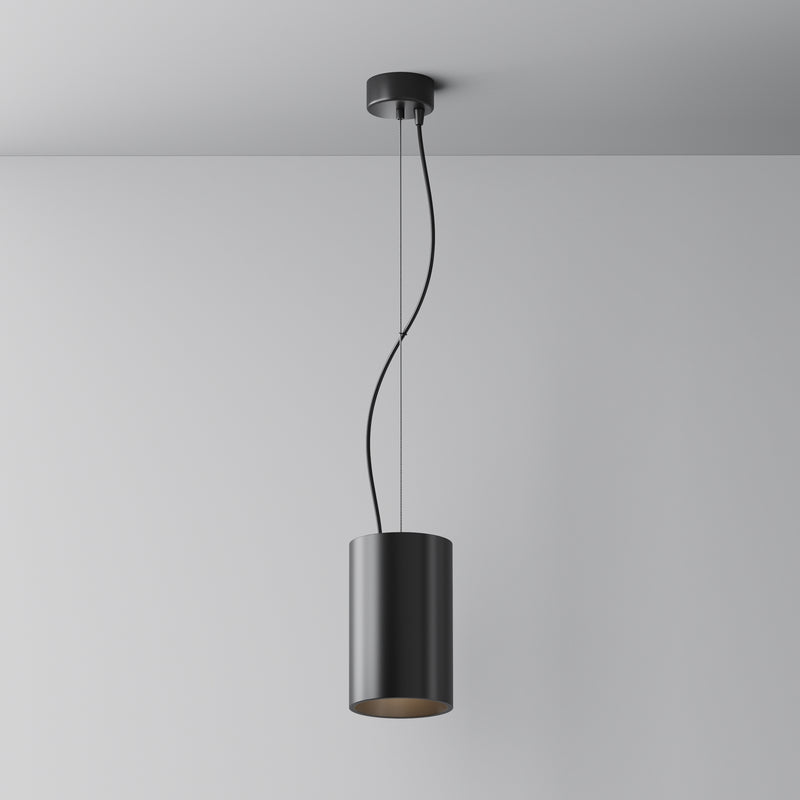 Maytoni Efir 1L pendant lamp, black LED D 10.5cm