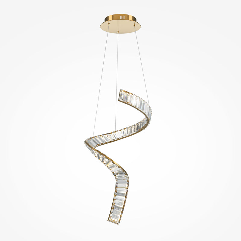 Maytoni Krone 1L pendant lamp, brass LED D 45cm