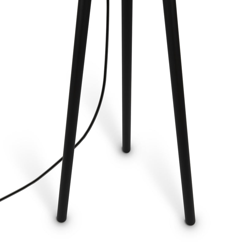 Maytoni Calvin 1L lampadaire, noir E27 D 44cm