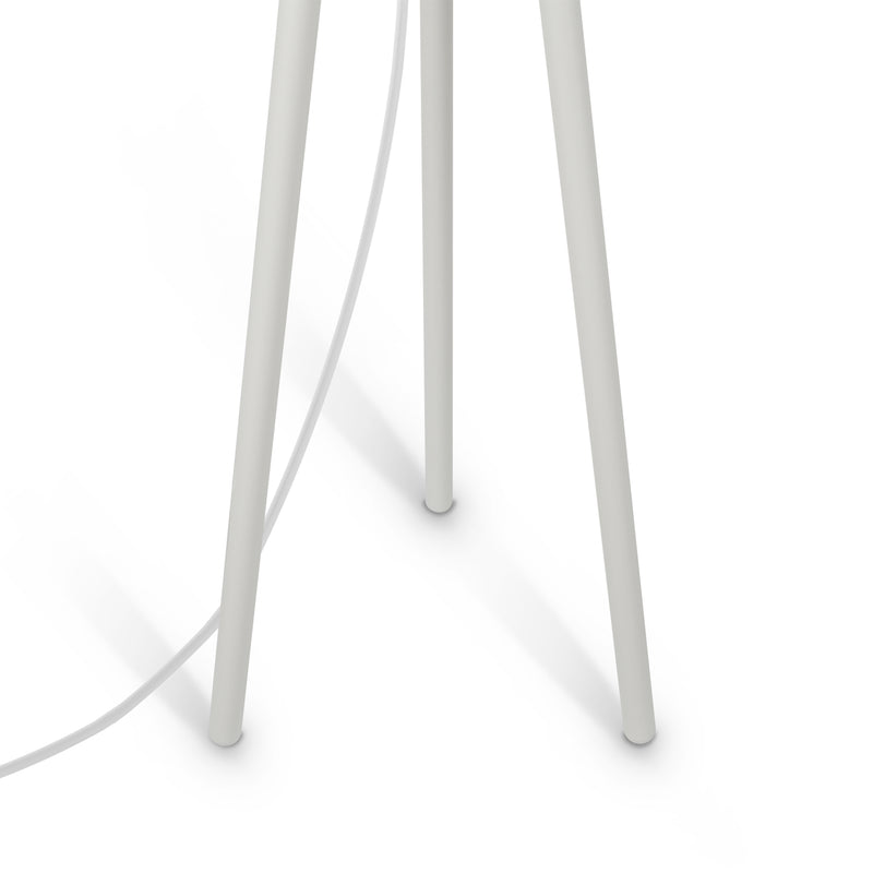 Maytoni Calvin 1L lampadaire, blanc E27 D 44cm