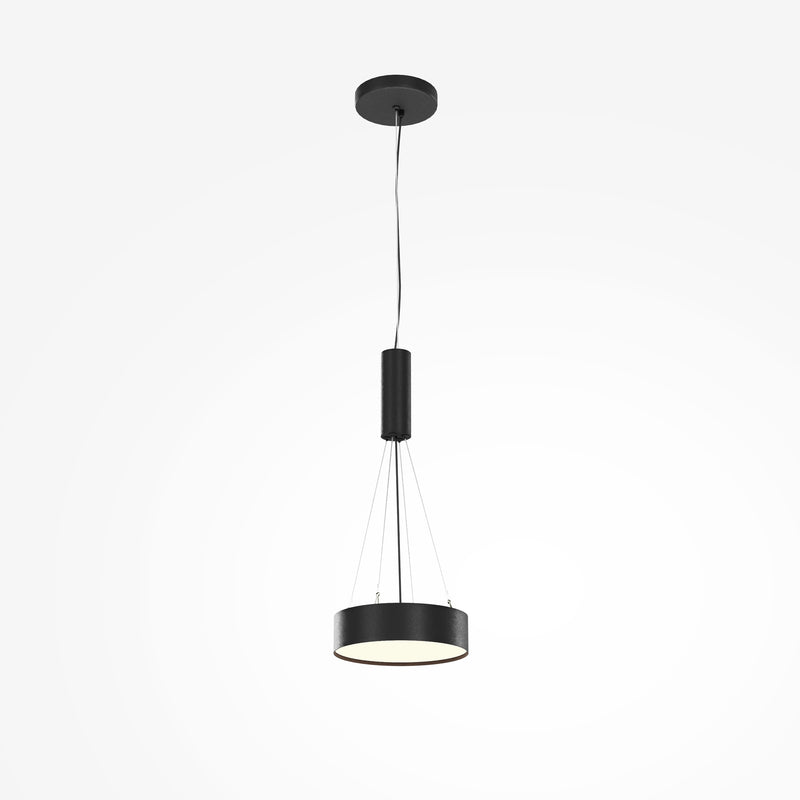 Maytoni Zon 1L flush mount ceiling lamp, black LED D 22cm