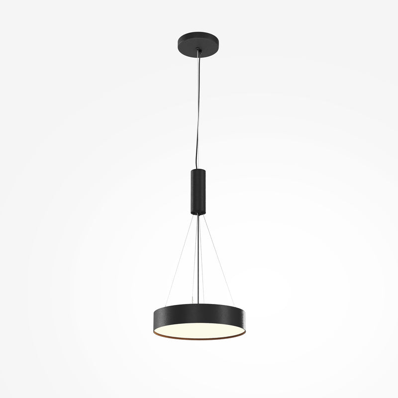 Maytoni Zon 1L flush mount ceiling lamp, black LED D 30cm