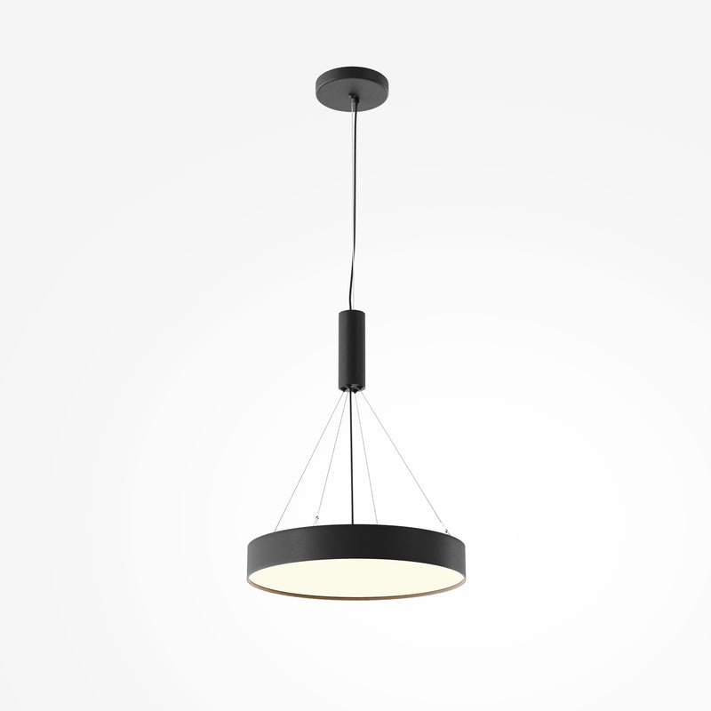 Maytoni Zon 1L flush mount ceiling lamp, black LED D 40cm