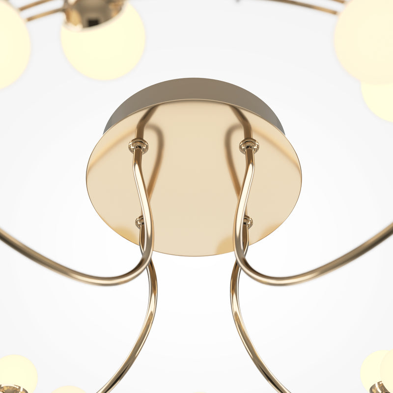 Maytoni Tessara 1L ceiling lamp, gold LED D 60cm