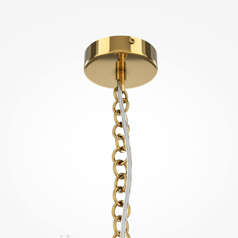 Maytoni Frame 6L chandelier, gold E14 D 58cm