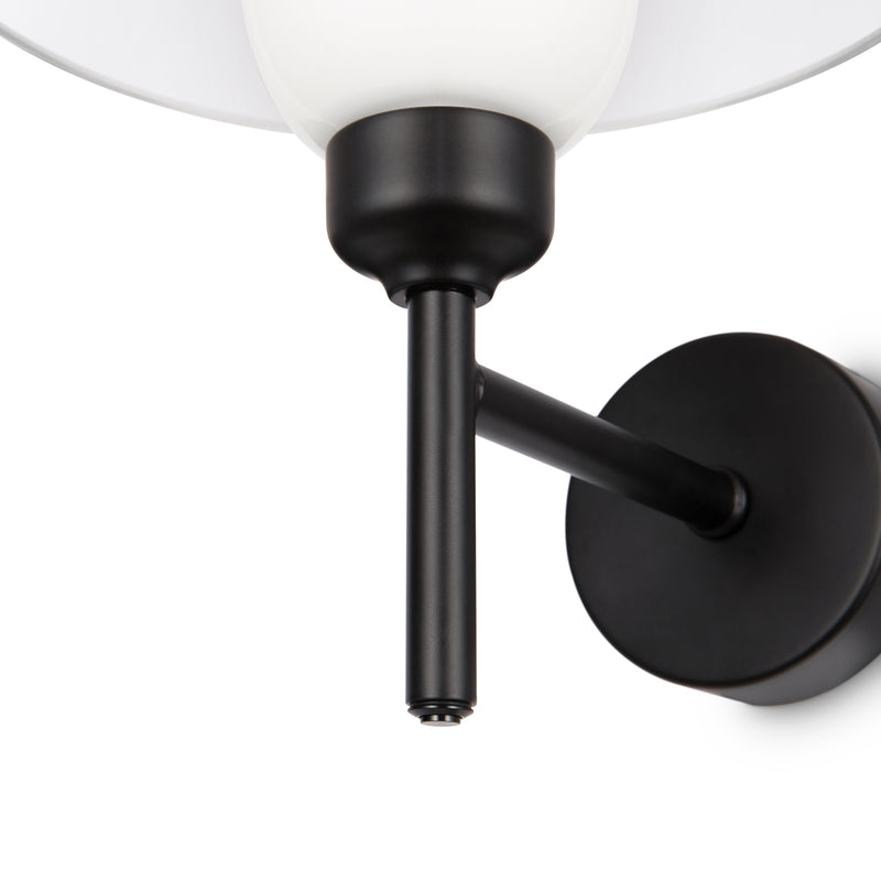 Maytoni Memory 1L wall sconce lamp, black E14 D 22cm