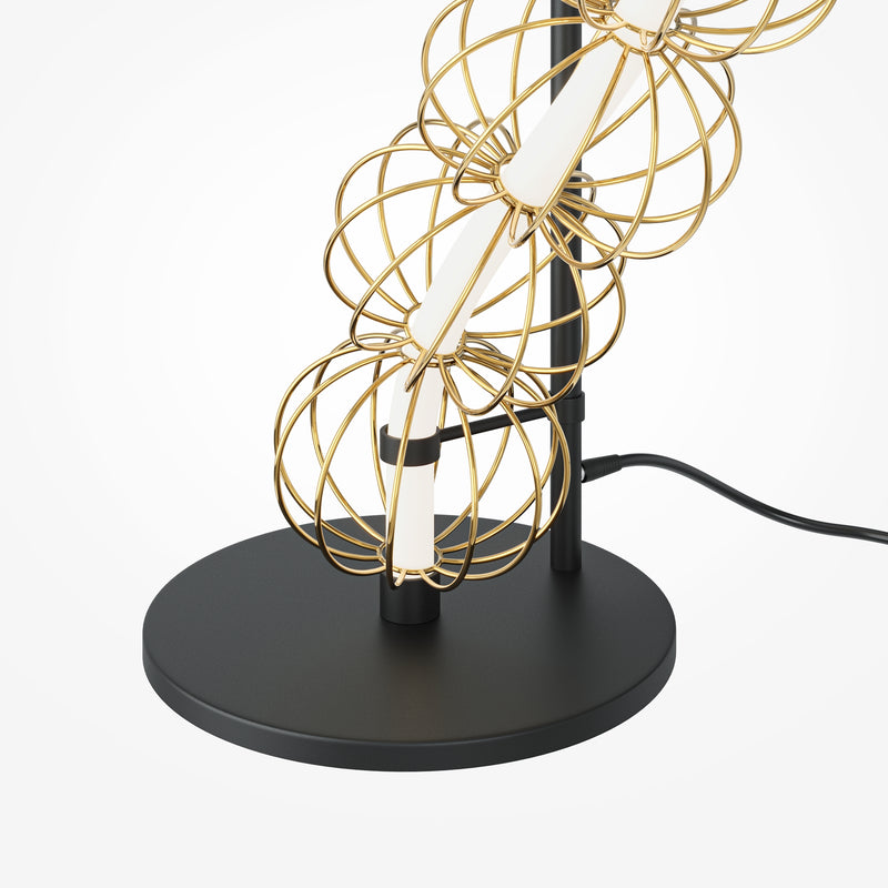 Maytoni Golden Cage 1L floor lamp, gold LED H 154.7cm