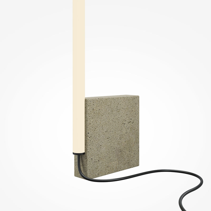 Maytoni Solid 1L floor lamp, grey LED H 128.2cm