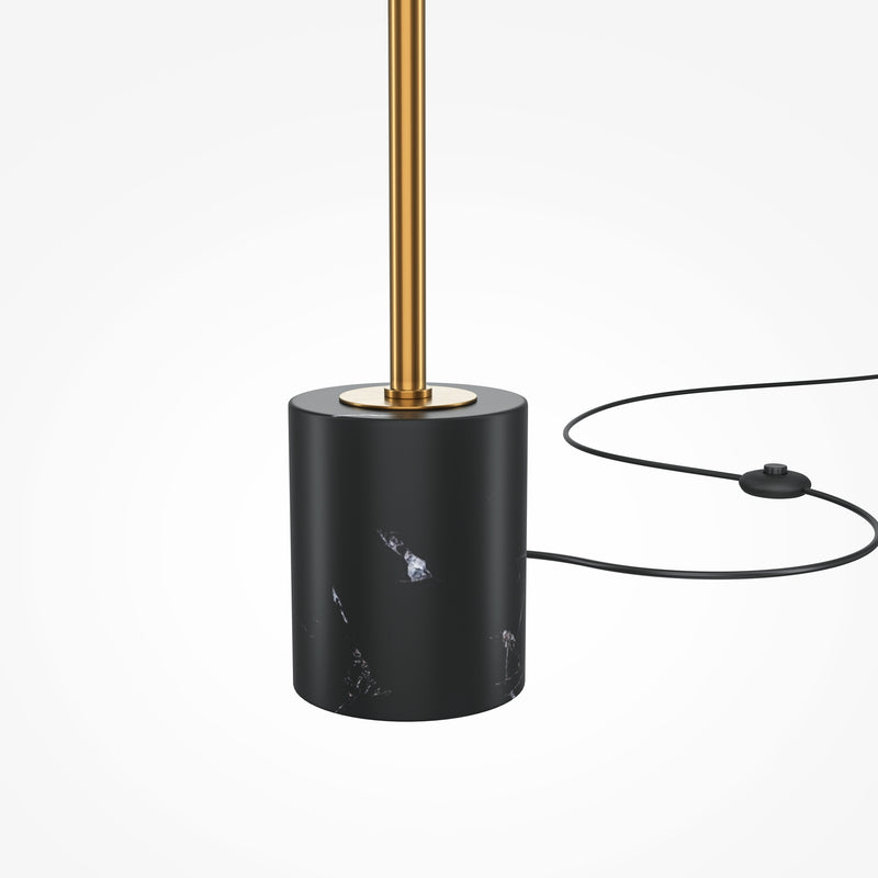 Maytoni Breeze 1L floor lamp, brass LED H 158cm