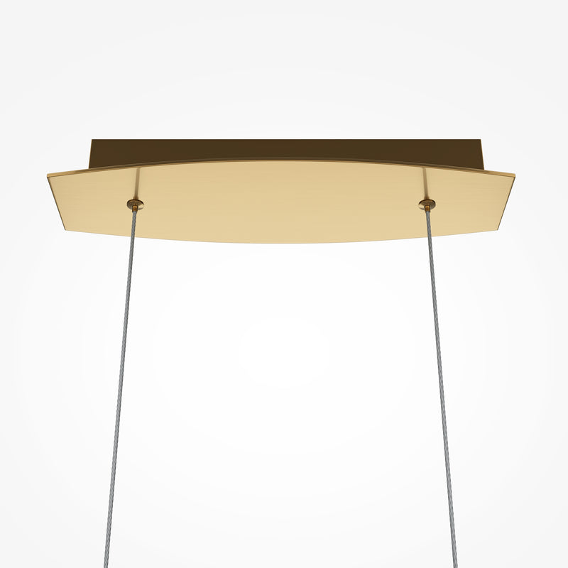 Maytoni Breeze 1L linear suspension ceiling lamp, brass LED H 325cm