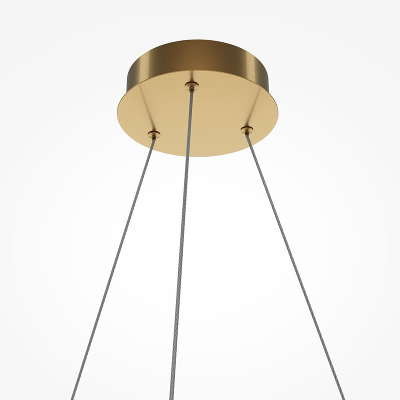 Maytoni Breeze 1L pendant lamp, brass LED D 60cm