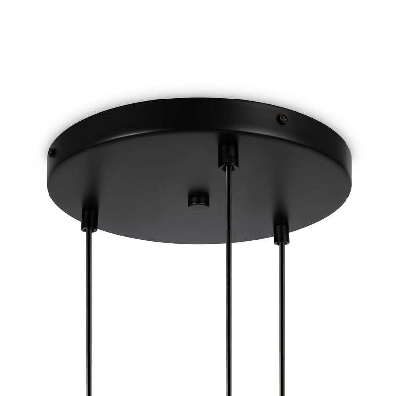 Maytoni Basic form 3L pendant lamp, black E14 D 40cm