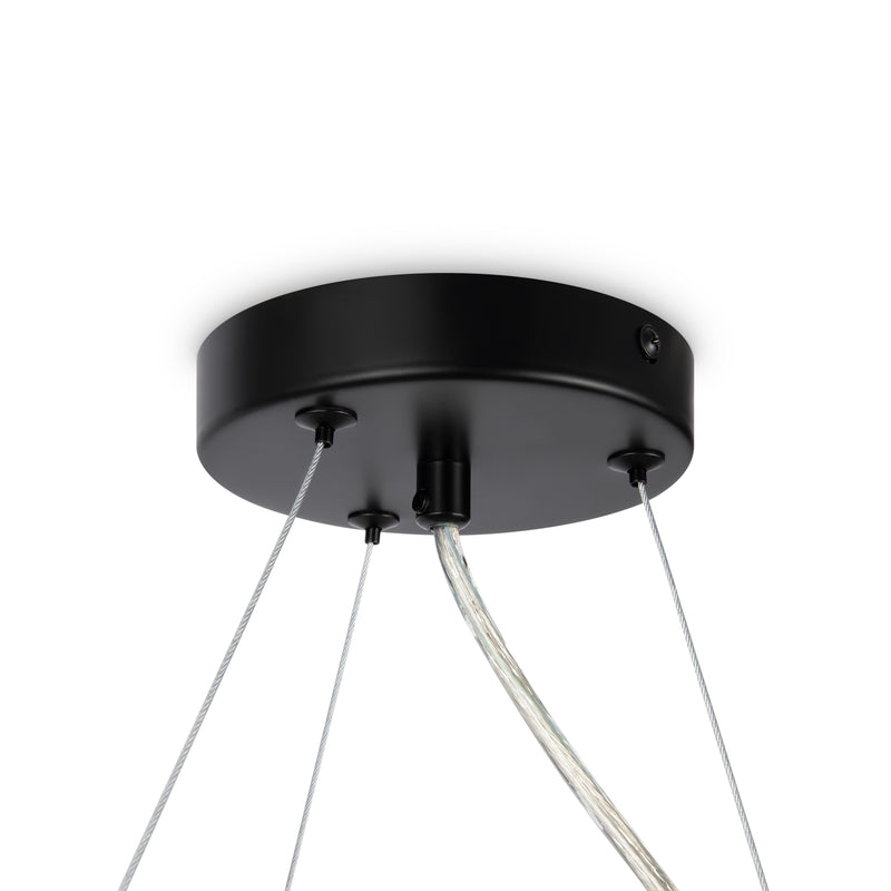 Maytoni Dallas 11L pendant lamp, black G9 D 67cm