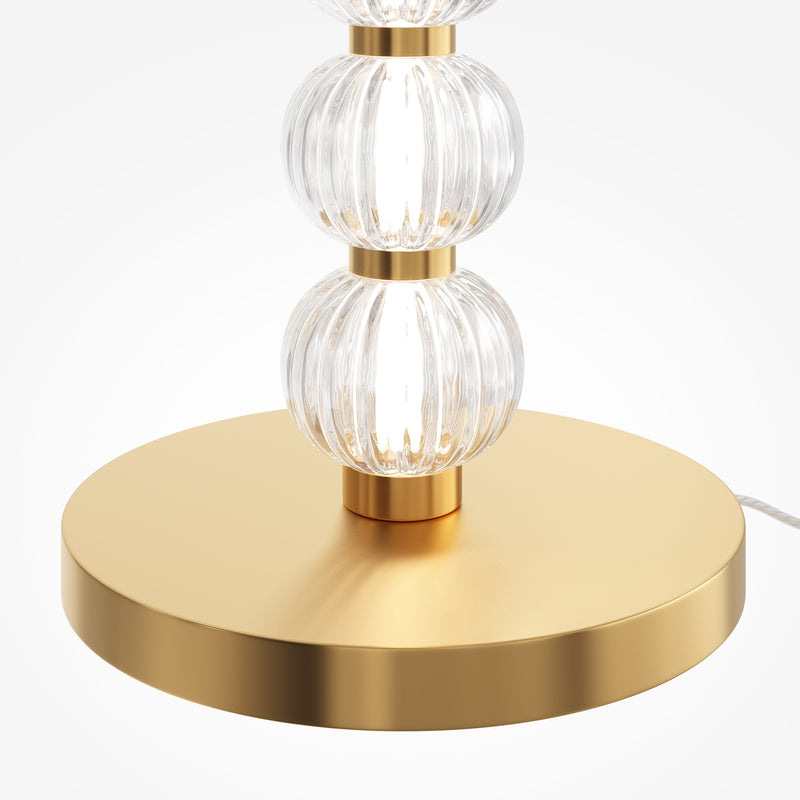 Maytoni Amulet 1L floor lamp, gold LED H 132cm