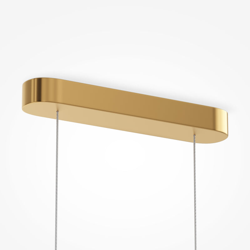 Lampadario a sospensione lineare Maytoni Amulet 1L, oro LED L 110cm