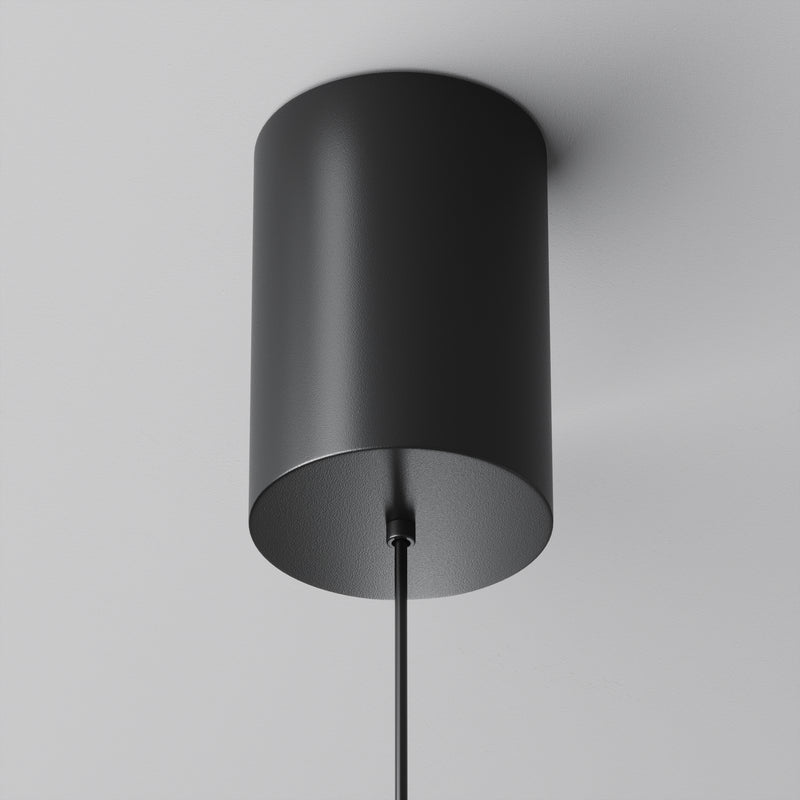 Maytoni Plato 1L pendant lamp, black LED D 18.5cm