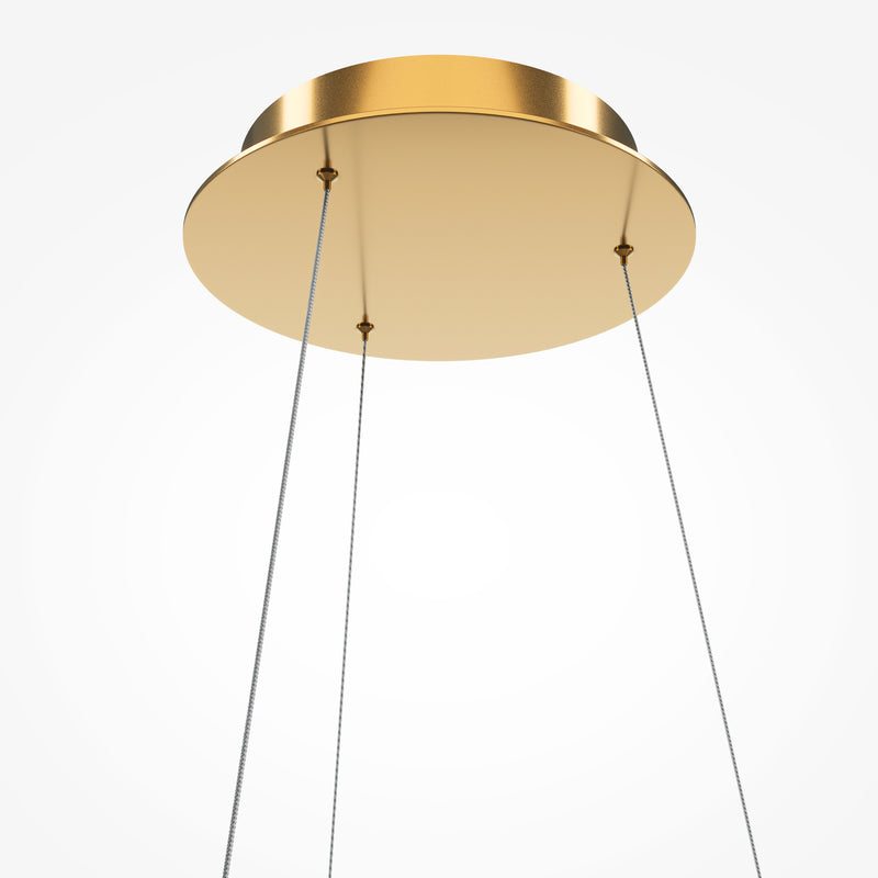 Maytoni Krone 1L pendant lamp, brass LED D 45cm