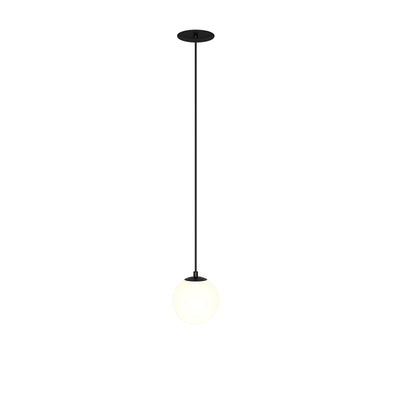 Maytoni Luna 1L pendant lamp, black LED D 10cm