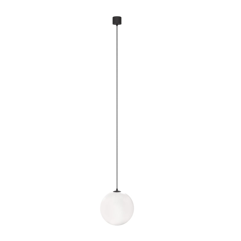 Maytoni Luna 1L pendant lamp, black LED D 20cm