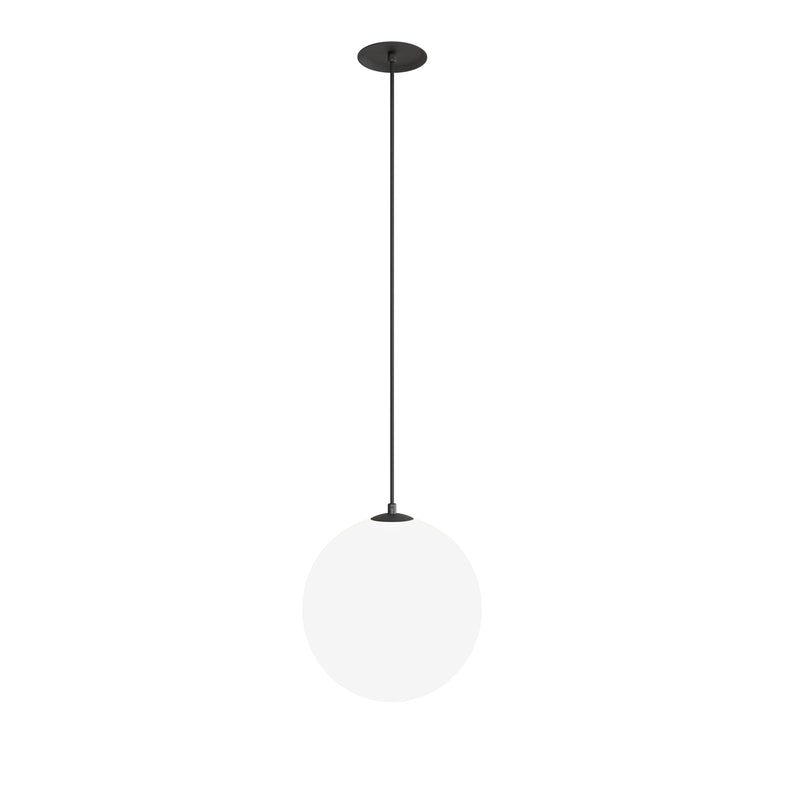 Maytoni Luna 1L pendant lamp, black LED D 20cm