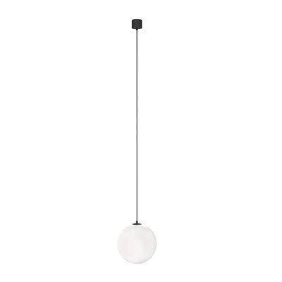 Maytoni Luna 1L pendant lamp, black LED D 20cm