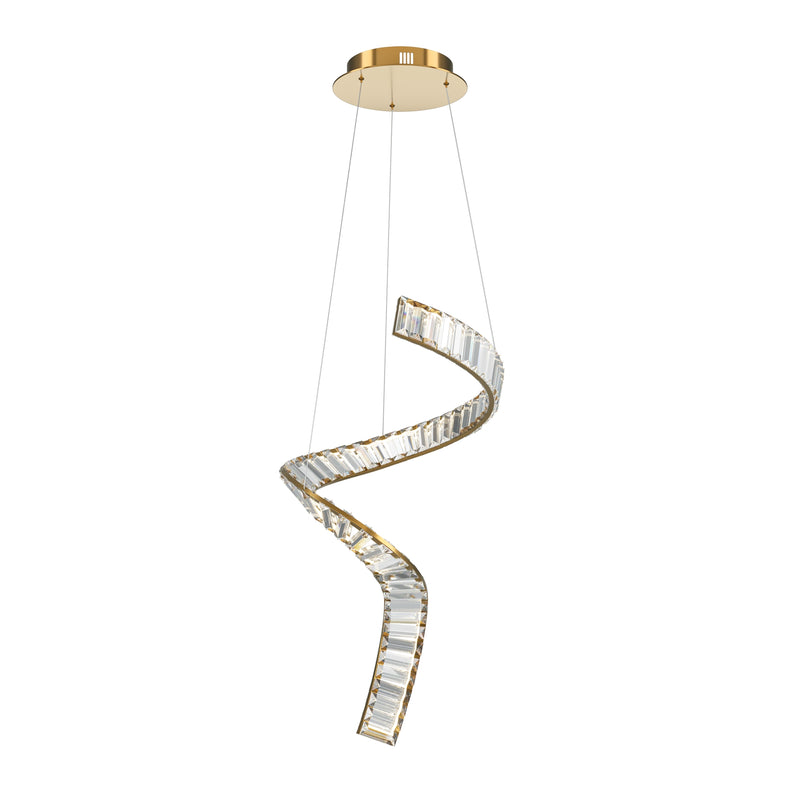 Maytoni Krone 1L pendant lamp, brass LED D 45cm