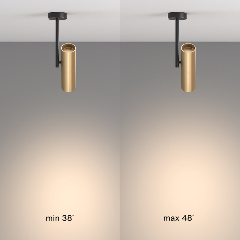 Maytoni Elti 1L spotlight, sort guld GU10 D 5,3cm