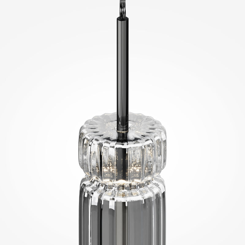 Maytoni Ordo 1L pendant lamp, chrome LED D 8cm