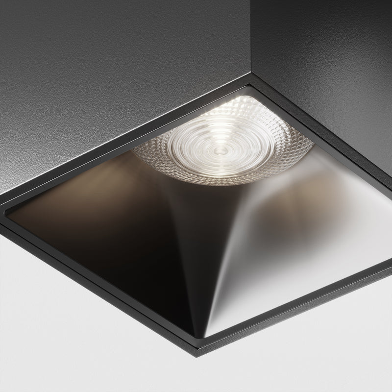 Maytoni Alfa LED 1L ceiling spotlight, black LED H 7cm