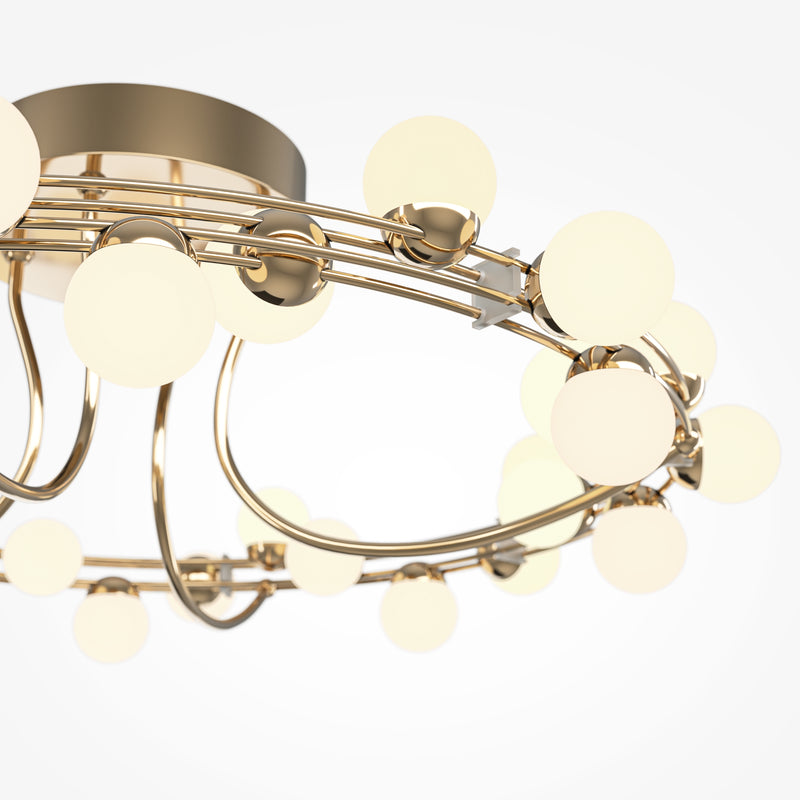 Maytoni Tessara 1L ceiling lamp, gold LED D 60cm