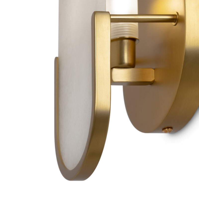 Maytoni Marmo 1L washer sconce lamp, gold E14 H 30.5cm