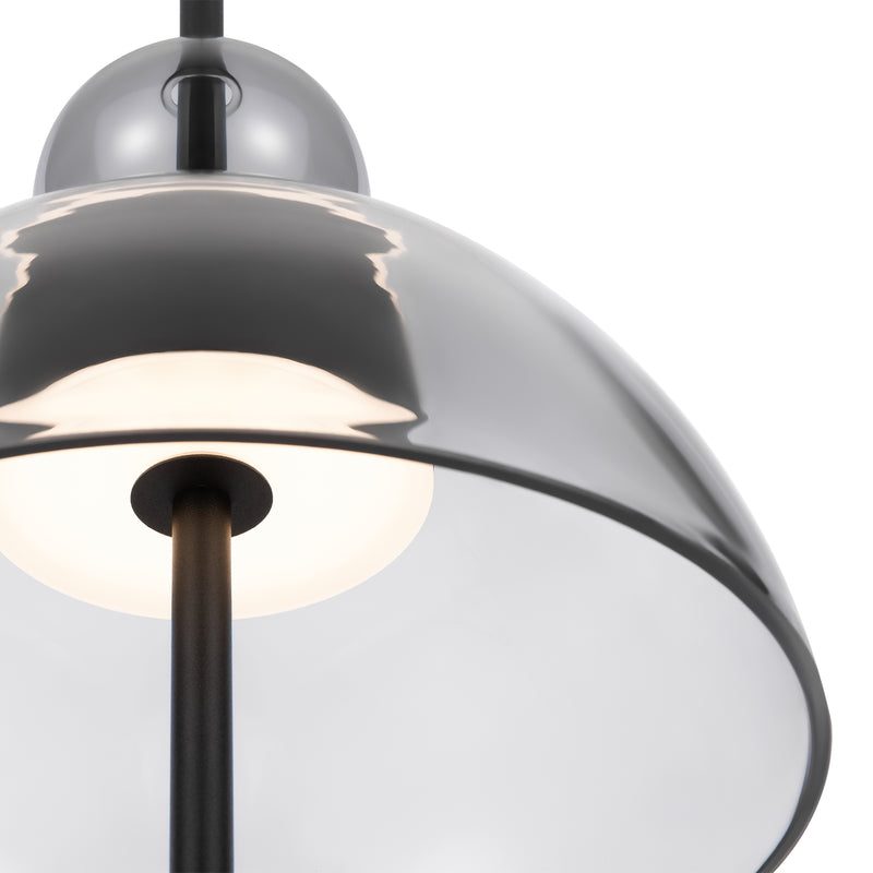 Maytoni Bangkok 1L pendant lamp, black LED D 25cm