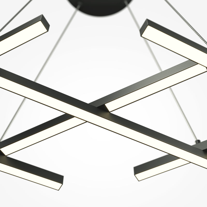 Plafonnier suspension linéaire Maytoni Halo 1L, LED H 307cm