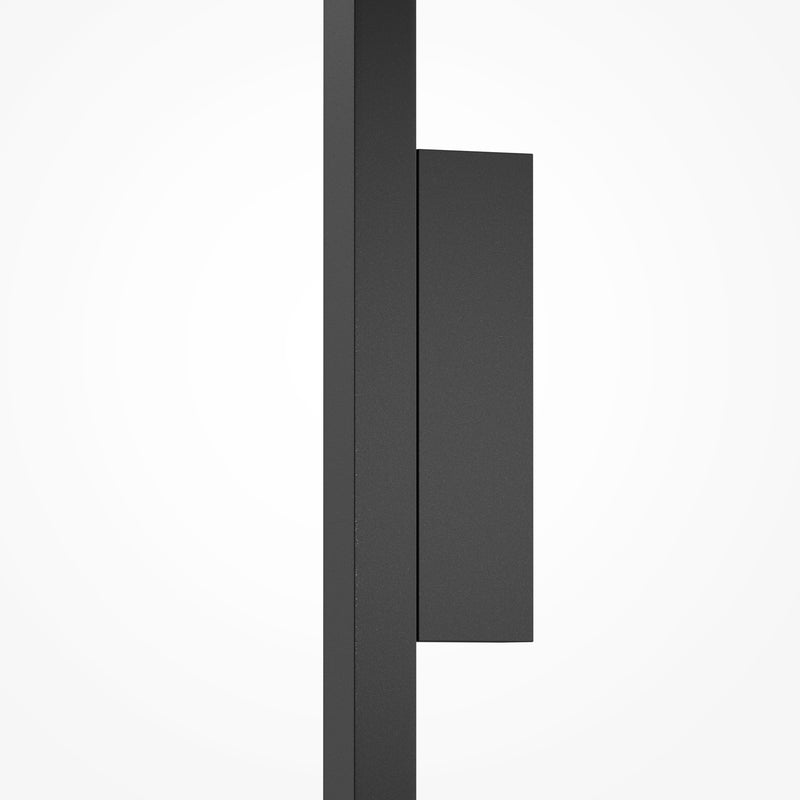 Maytoni Halo 1L wall sconce lamp, black LED H 86cm