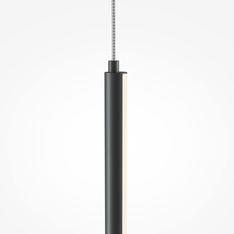 Maytoni Halo 1L pendant lamp, black LED D 1.7cm