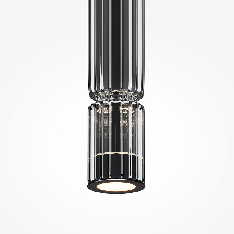 Maytoni Ordo 1L pendant lamp, black LED D 8cm