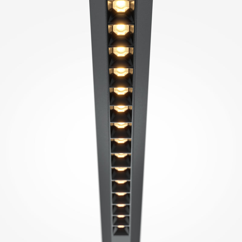 Maytoni Motion 1L track lighting lamp, black LED H 314cm