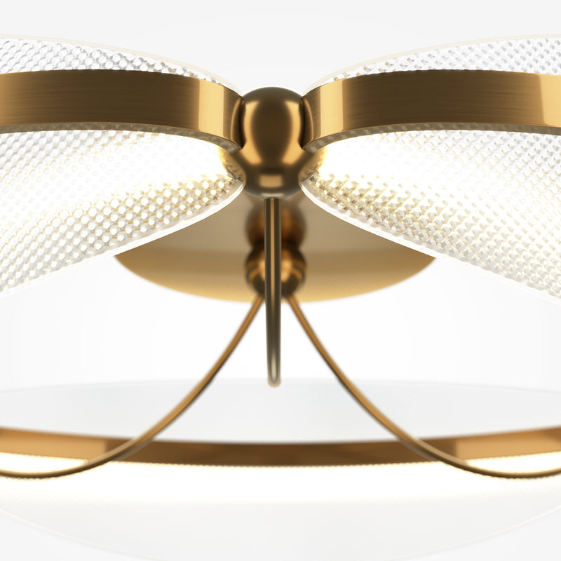 Maytoni Breeze 1L ceiling lamp, brass LED D 60cm