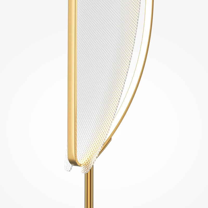 Maytoni Breeze 1L floor lamp, brass LED H 158cm