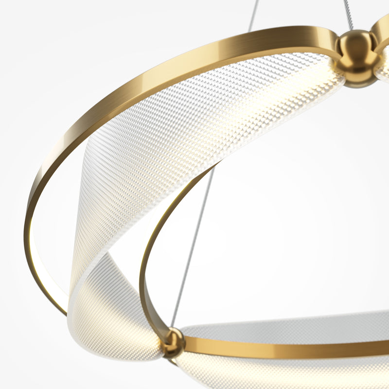 Maytoni Breeze 1L pendant lamp, brass LED D 60cm