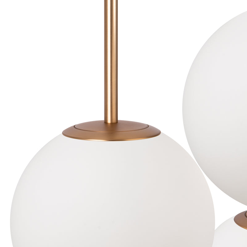 Maytoni Basisvorm 3L hanglamp, goud E14 D 40cm