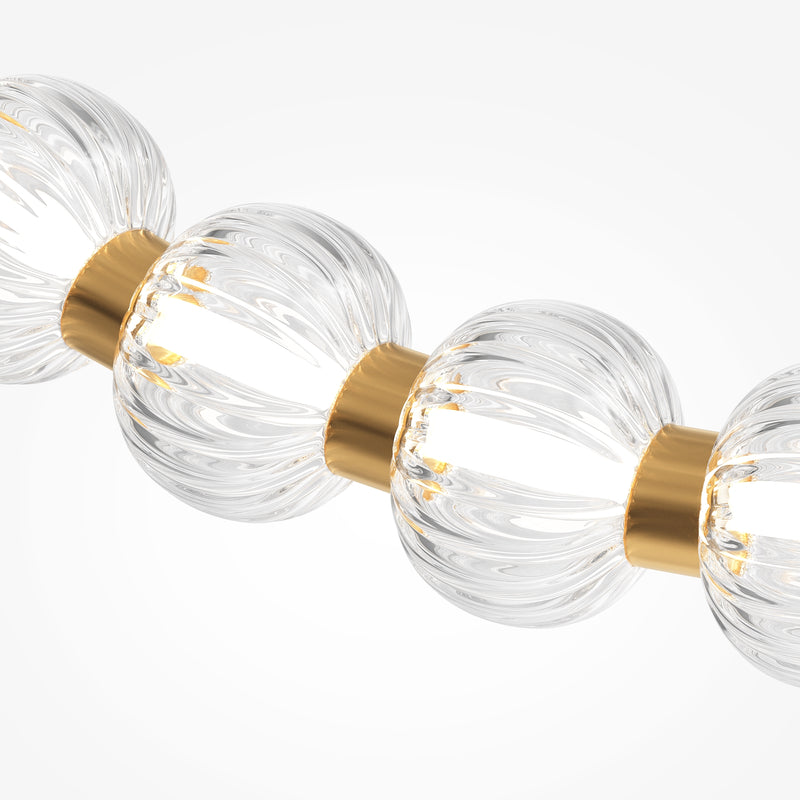 Maytoni Amulet 1L ceiling lamp, gold LED H 63.6cm