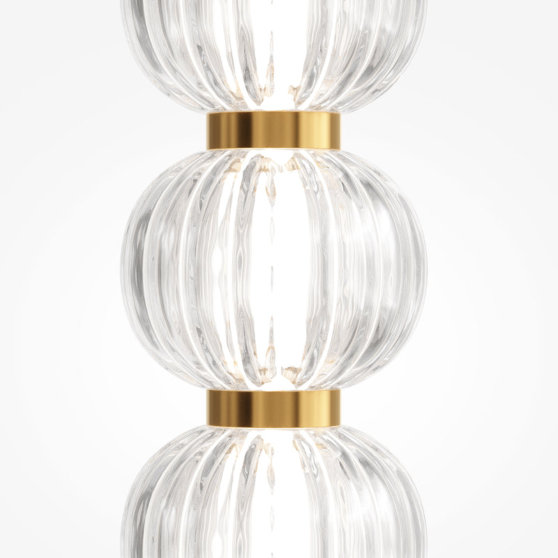 Maytoni Amulet 1L floor lamp, gold LED H 132cm