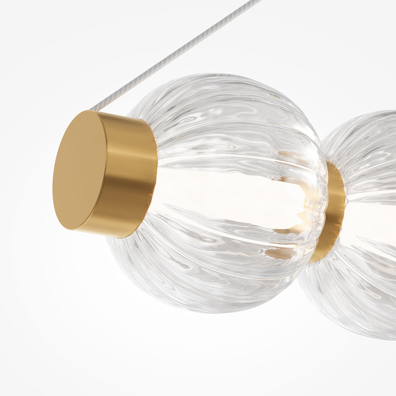 Maytoni Amulet 1L lineaire ophangplafondlamp, goud LED L 110cm